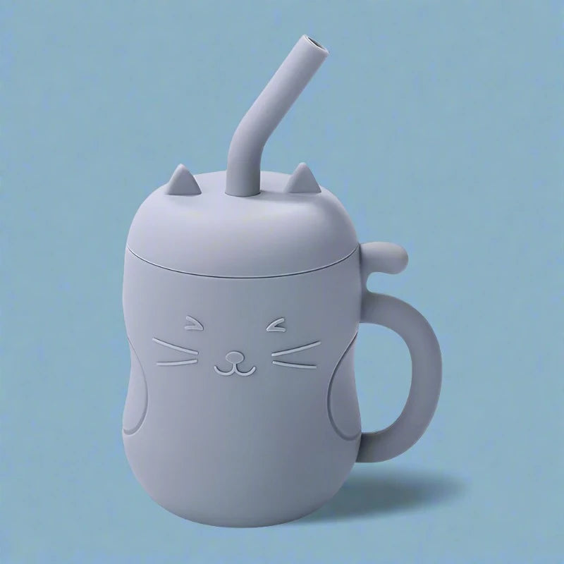 Blue toddler cup and straw