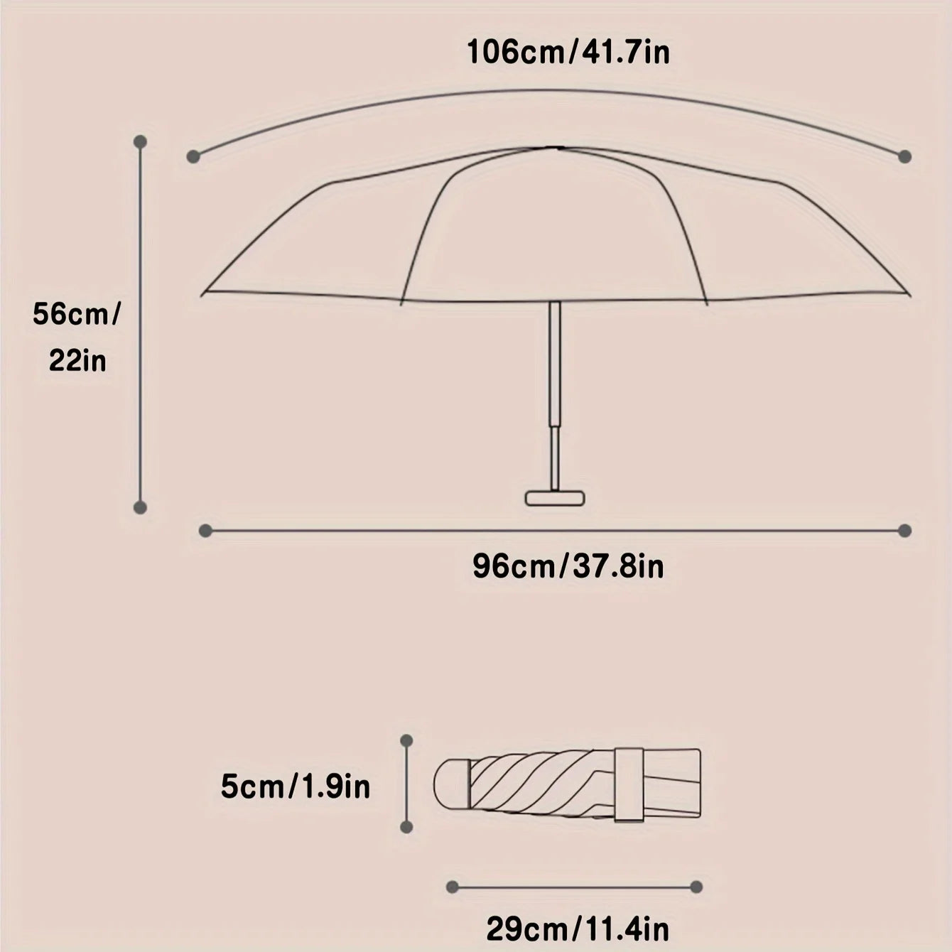 umbrella dimensions