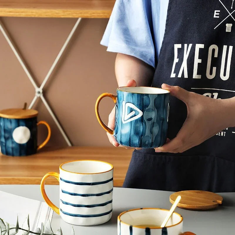Handcrafted Japanese Ceramic Mug With Spoon & Lid - Mugs from Dear Cece - Just £18.99! Shop now at Dear Cece