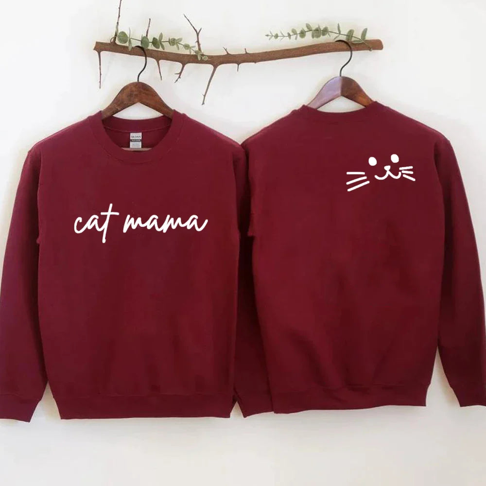 Womens Cat Mama Sweatshirt - Knitwear from Dear Cece - Just £22.99! Shop now at Dear Cece