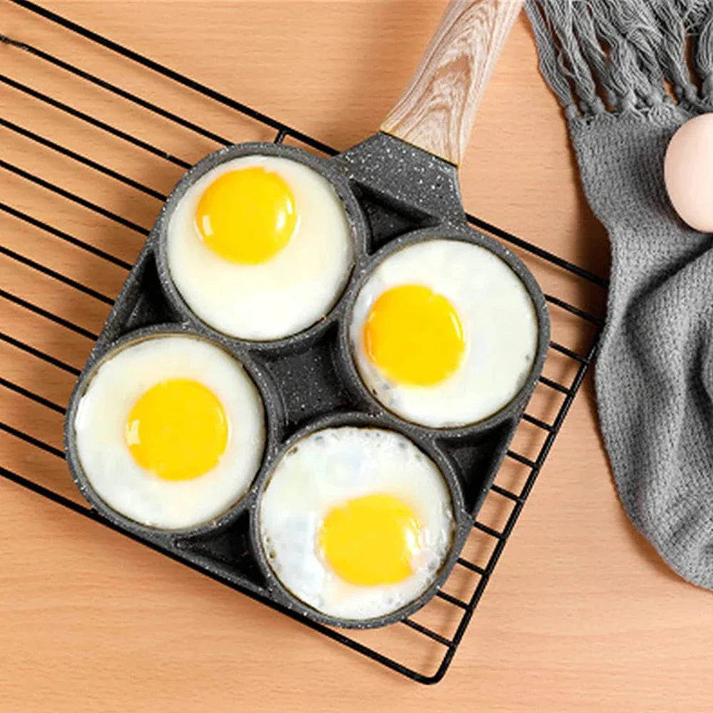 Non-Stick 4 Hole Thickened Egg Pan - kitchen Accessories from Dear Cece - Just £24.99! Shop now at Dear Cece