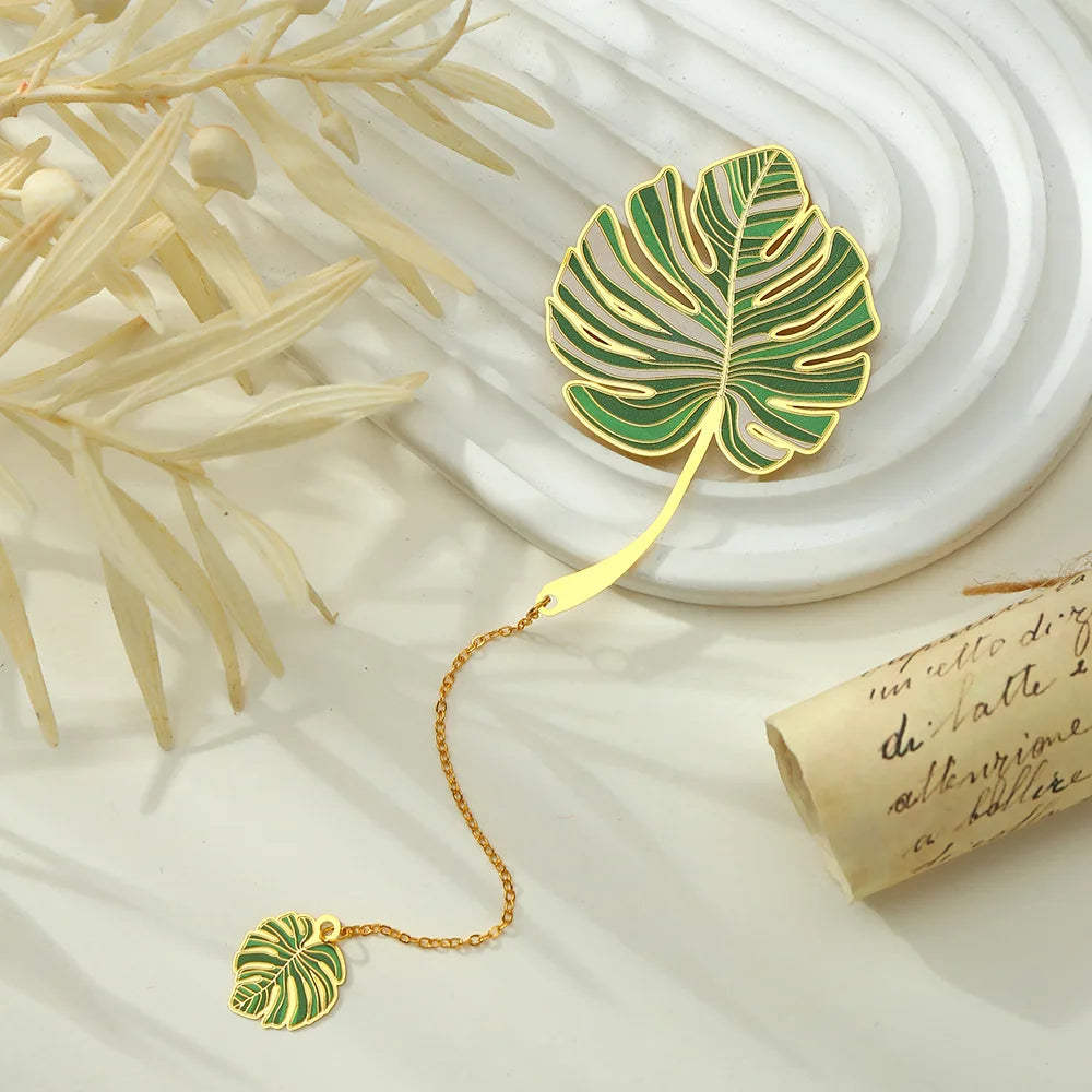 monstera cheese plant bookmark. Gift for plant lovers, gift for book lovers