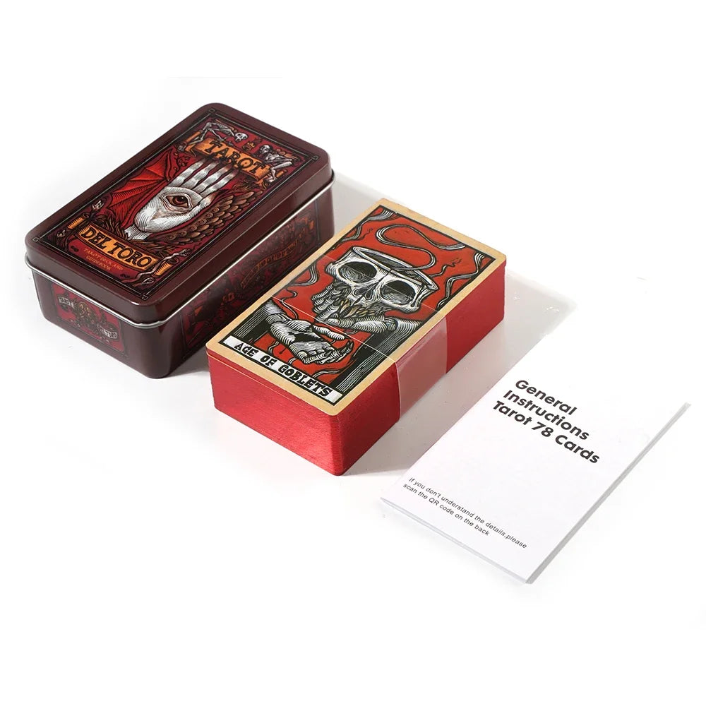 Del Toro Tarot in Tin Metal Box - Gilded Edge Tarot Deck