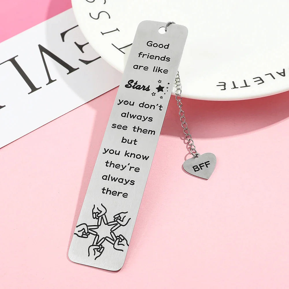 BFF gifts. Friendship gifts metal bookmark