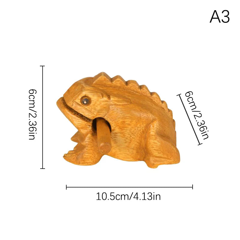Guiro Frog Wooden Musical Instrument - Handcrafted in Thailand