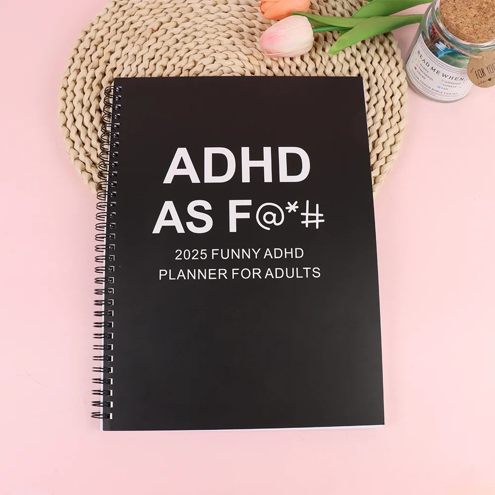 2025 Funny ADHD Planner For Adults:12 Month Family Calendar