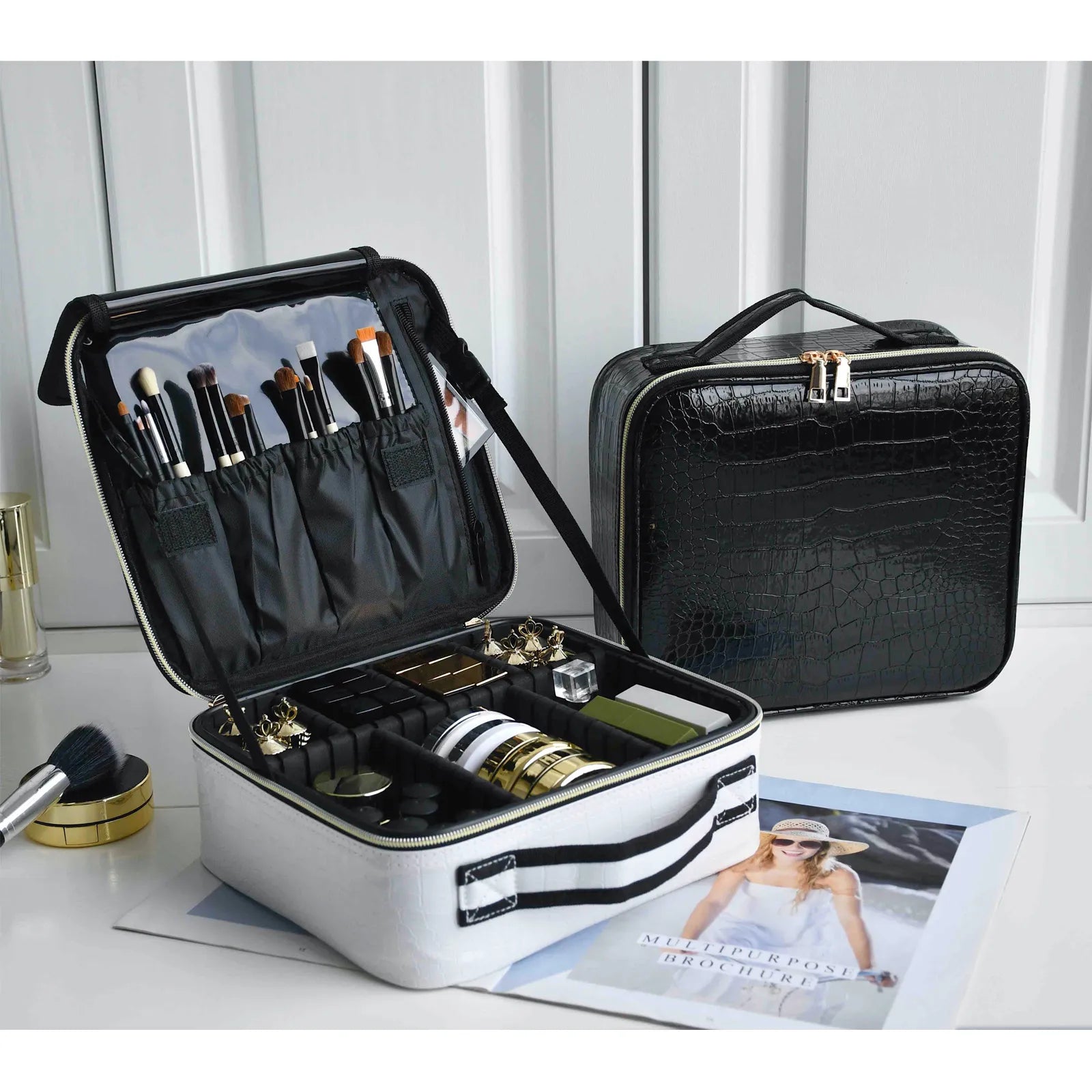 PU Leather Travel Storage Makeup Case - cosmetic bags from Dear Cece - Just £19.99! Shop now at Dear Cece