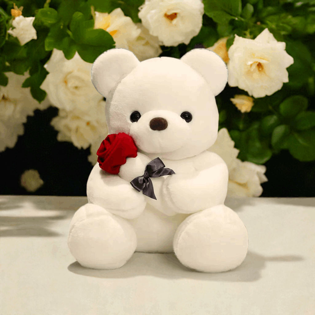 Teddy Bear with Roses Plush Toy