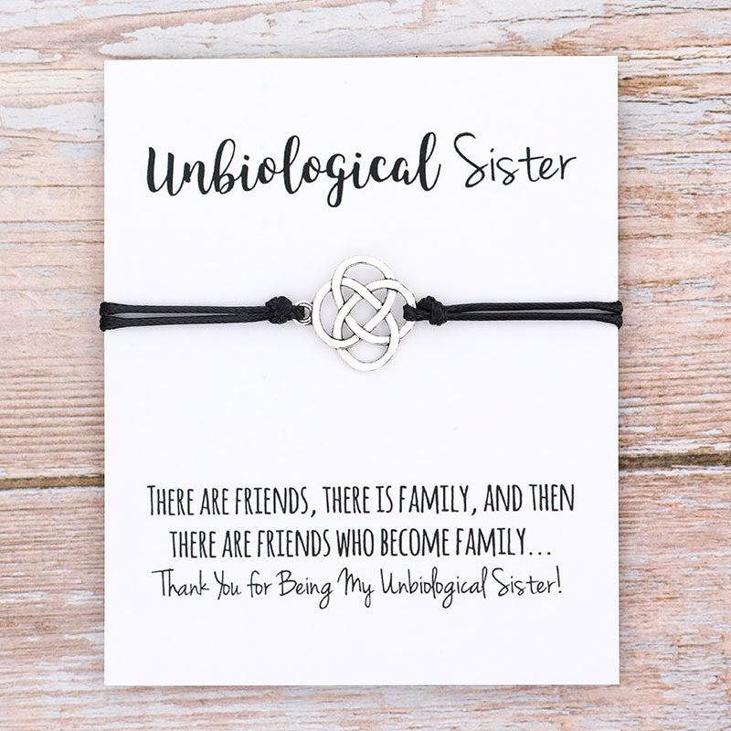 Unbiological Sister Wish Bracelet - Jewellery from Dear Cece - Just £7.99! Shop now at Dear Cece
