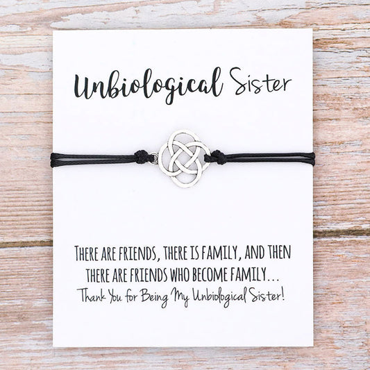 Unbiological Sister Wish Bracelet - Jewellery from Dear Cece - Just £7.99! Shop now at Dear Cece