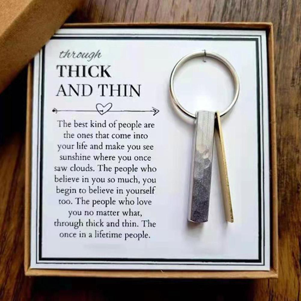 Through Thick And Thin Metal Keyring - Keychains from Dear Cece - Just £8.99! Shop now at Dear Cece