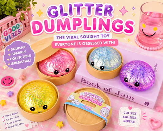 glitter dumplings viral squishy toy