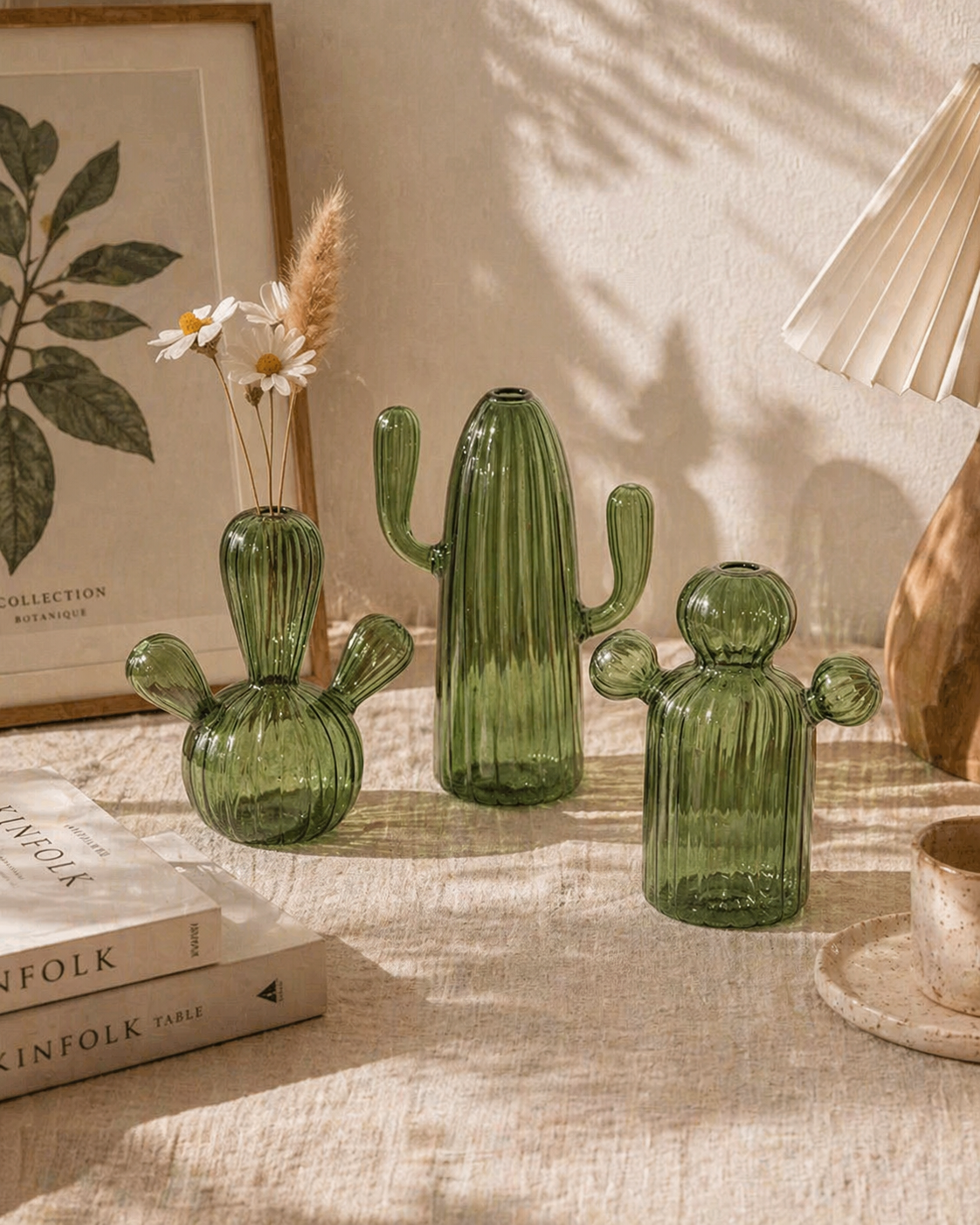 Cactus glass vase