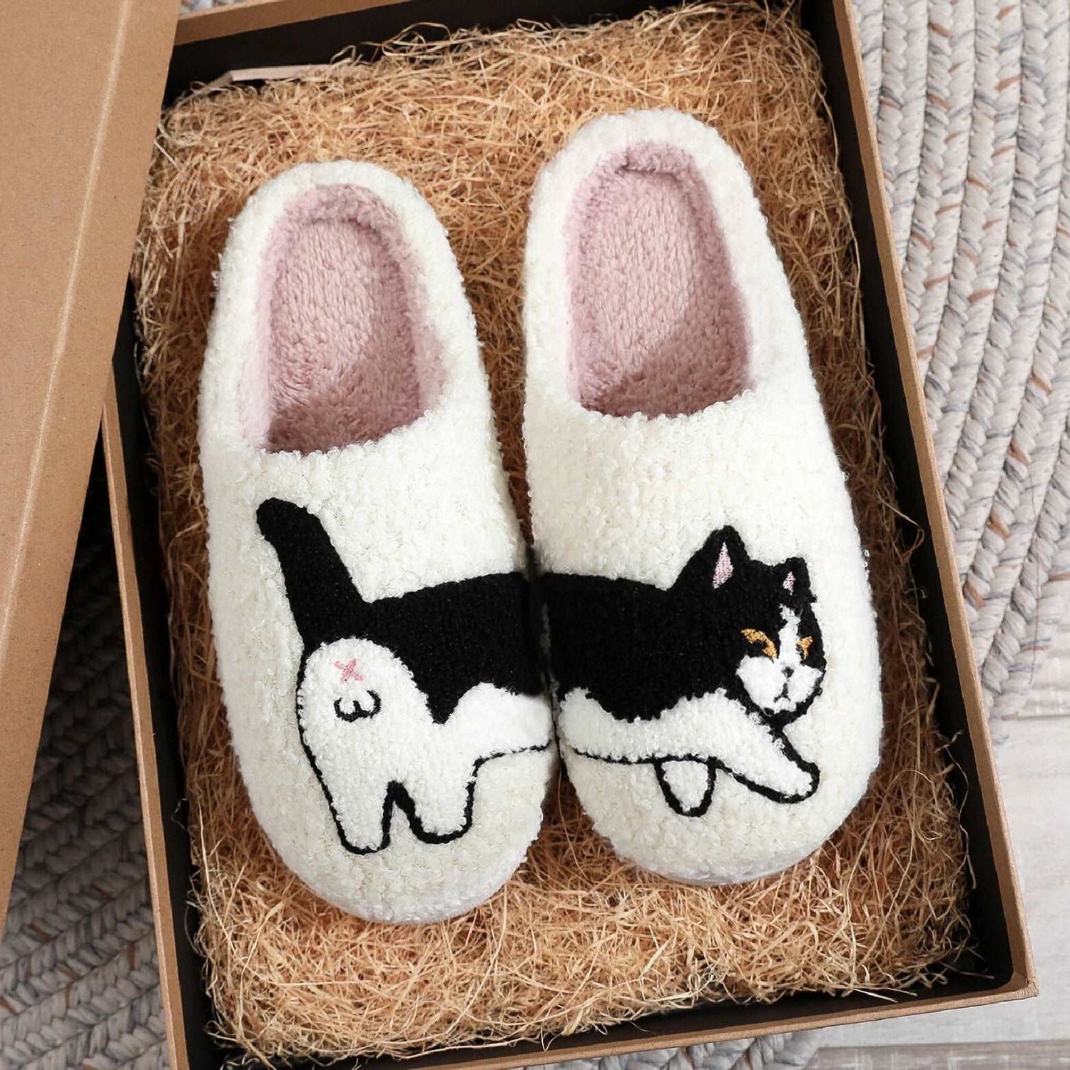 cat butt cotton slippers - gifts for millennials