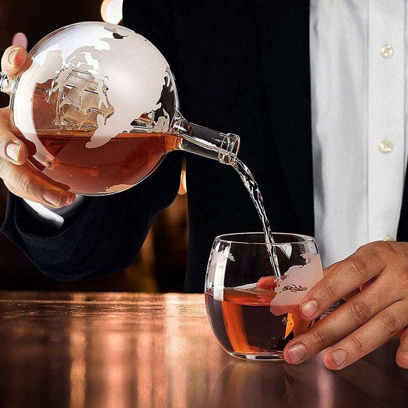 globe whiskey decanter - gifts for retirement