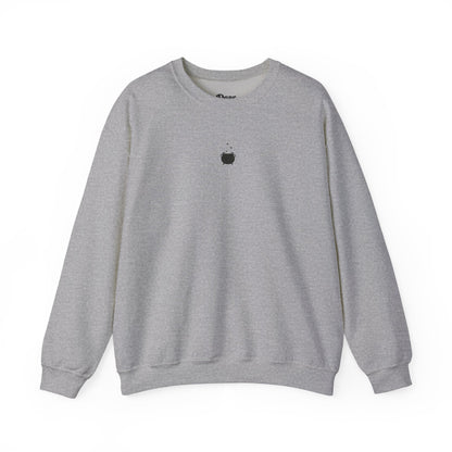 Gray sweatshirt with 'too pretty to burn' text on a white background