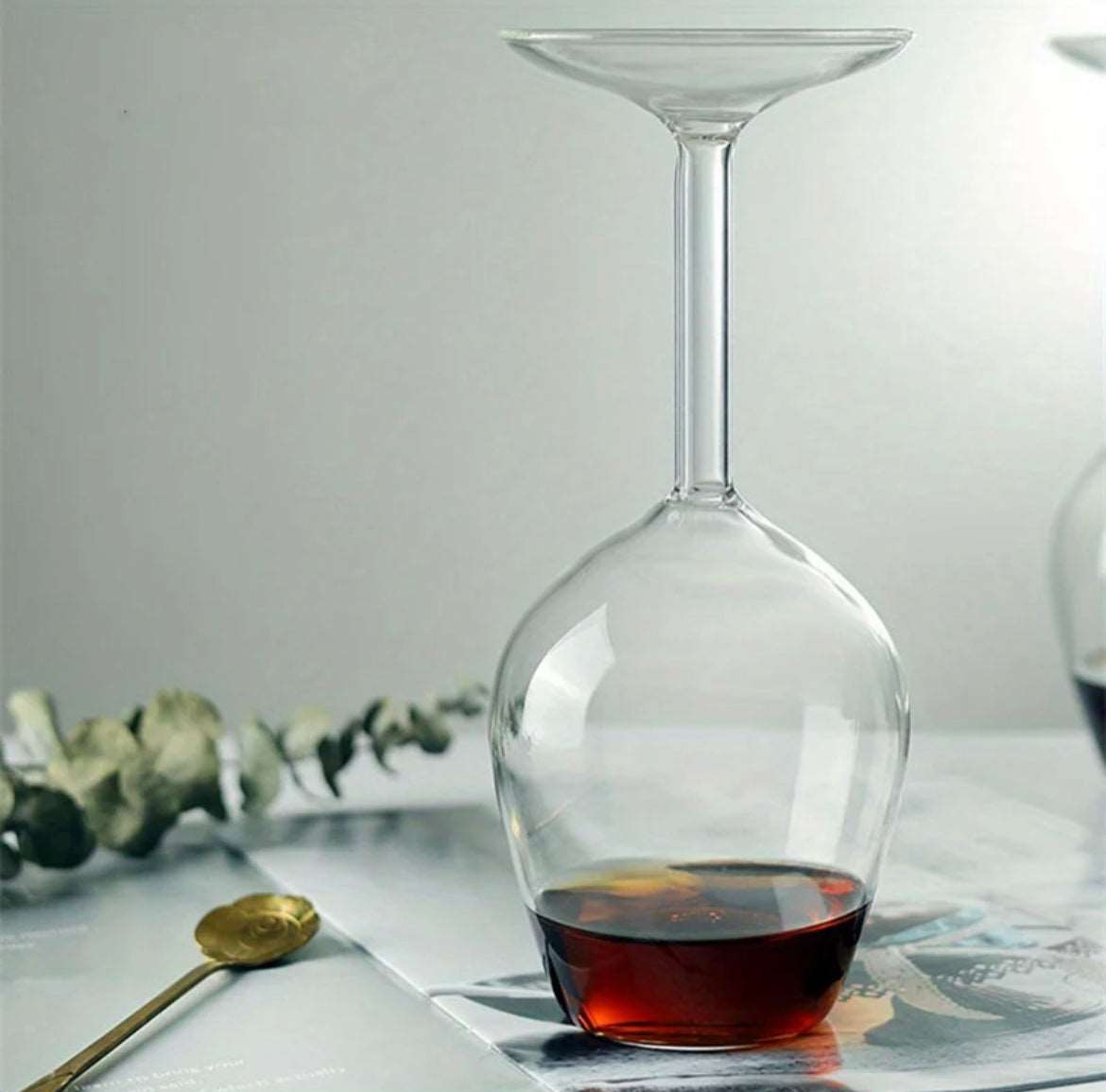 Inverted Upside Down Wine Glass - wine glass from Dear Cece - Just £16.99! Shop now at Dear Cece