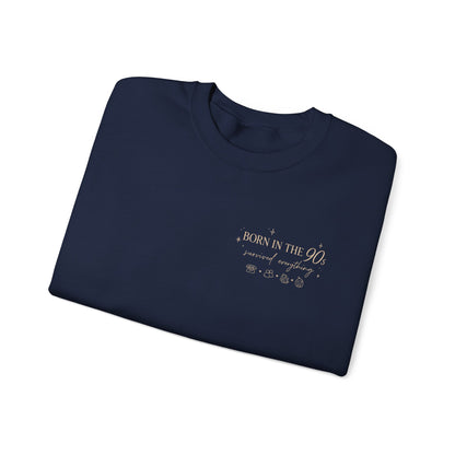 Folded black sweatshirt with 'Perfectly Imperfect' text on a white background