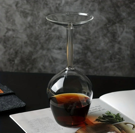 Inverted Upside Down Wine Glass - wine glass from Dear Cece - Just £16.99! Shop now at Dear Cece