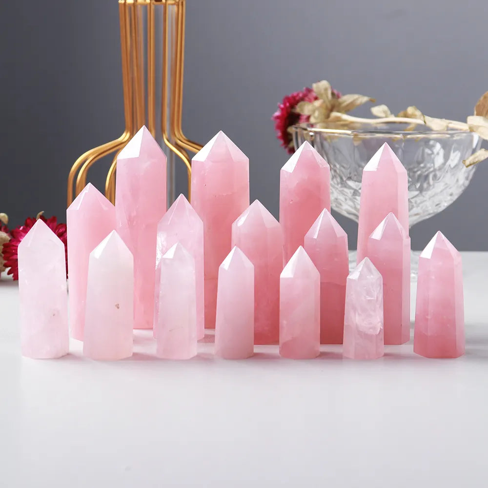 Natural Rose Quartz Crystal Wand - Crystal Healing from Dear Cece - Just £11.99! Shop now at Dear Cece