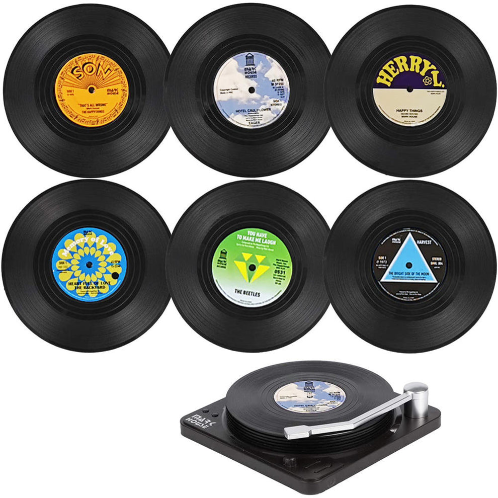 Vinyl Record Retro Coasters | Retro Novelty Gifts | Dear Cece Online ...