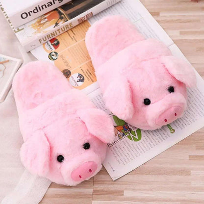 Fuzzy Pink Pig Mule Slippers - slippers from Dear Cece - Just £15.99! Shop now at Dear Cece