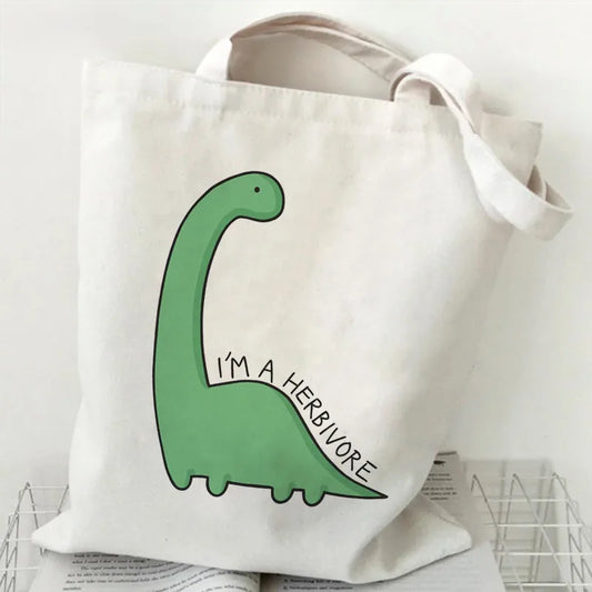 I'm a Herbivore Dinosaur Vegan Tote Bag - Bags from Dear Cece - Just £12.99! Shop now at Dear Cece