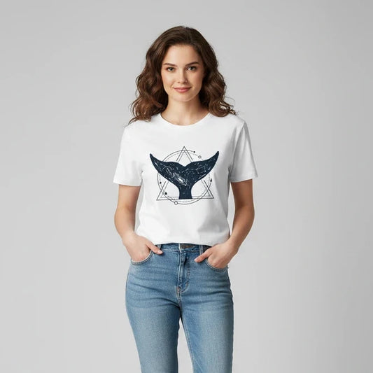 Cosmic Whale Tail Printed T-shirt - T Shirts from Dear Cece - Just £12.99! Shop now at Dear Cece