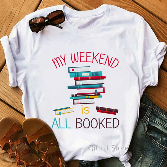 My Weekend Is All Booked Women's Graphic T Shirt - T Shirts from Dear Cece - Just £15.99! Shop now at Dear Cece