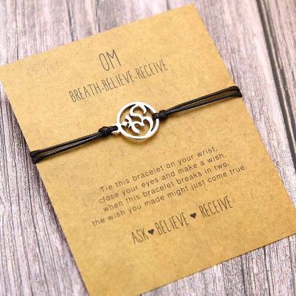 Namaste OM Charm Bracelet - Jewellery from Dear Cece - Just £6.99! Shop now at Dear Cece