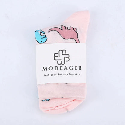 Pink Cute Dinosaur Women Socks - Socks from Dear Cece - Just £8.99! Shop now at Dear Cece