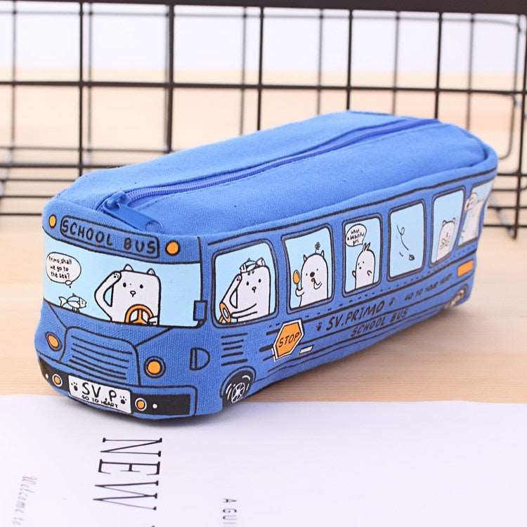 Cartoon Bus Canvas Pencil Case - Pencil Case from Dear Cece - Just £6.99! Shop now at Dear Cece