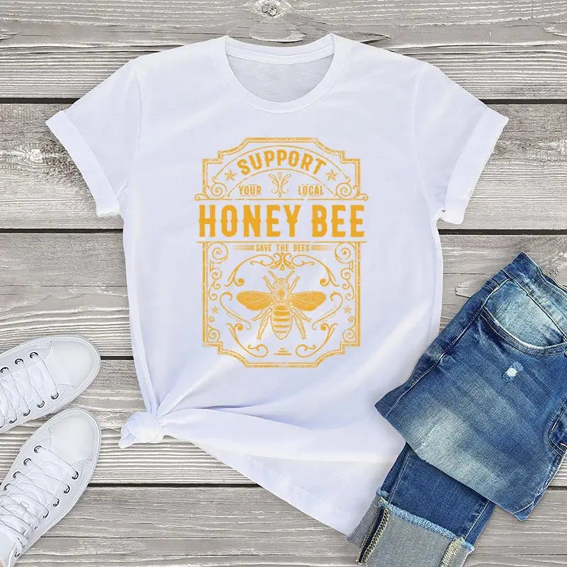 Vintage Support Honey Bee T Shirt - T Shirts from Dear Cece - Just £19.99! Shop now at Dear Cece