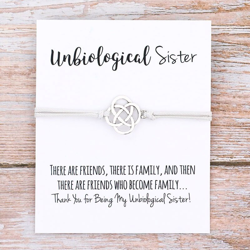 Unbiological Sister Wish Bracelet - Jewellery from Dear Cece - Just £7.99! Shop now at Dear Cece