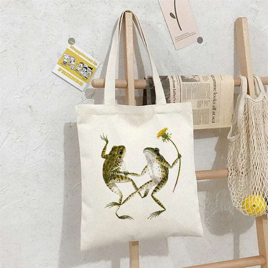Dancing Frogs Canvas Tote Bag - Bags from Dear Cece - Just £14.99! Shop now at Dear Cece