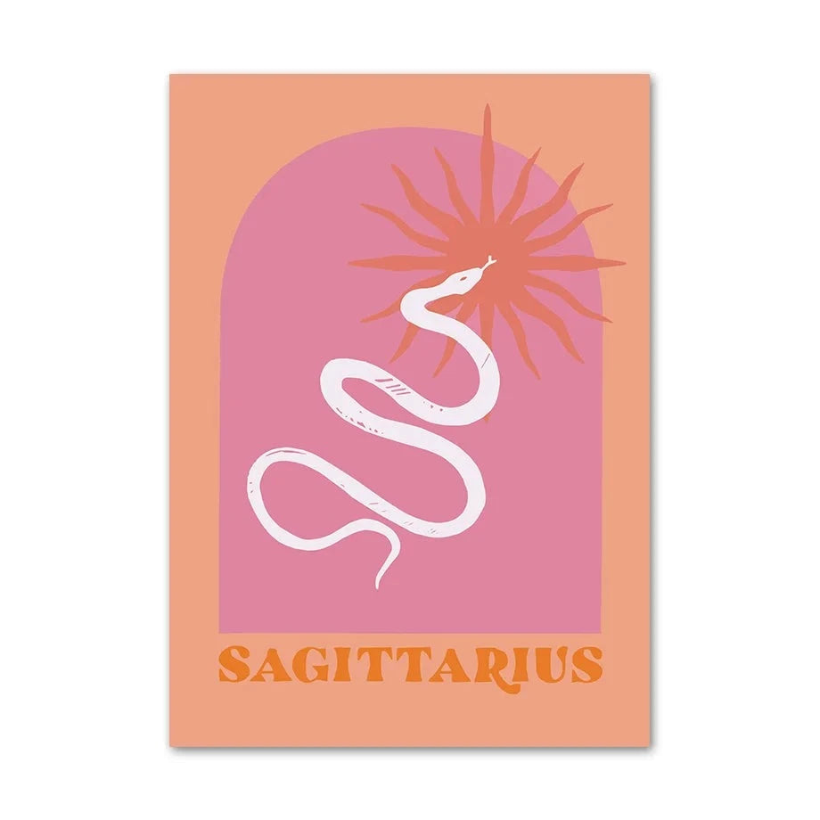 Sagittarius Art Print - Zodiac Star Sign