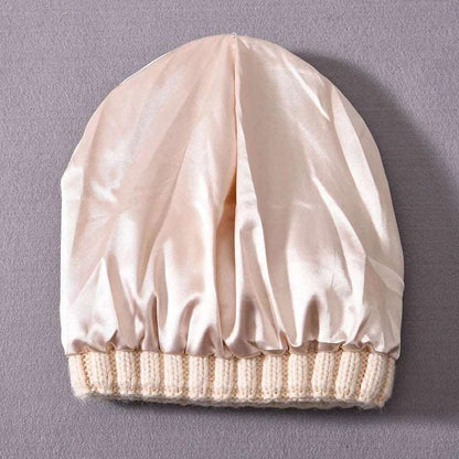 Curly Hair Satin Lined Beanie Hats - hats from Dear Cece - Just £24.99! Shop now at Dear Cece