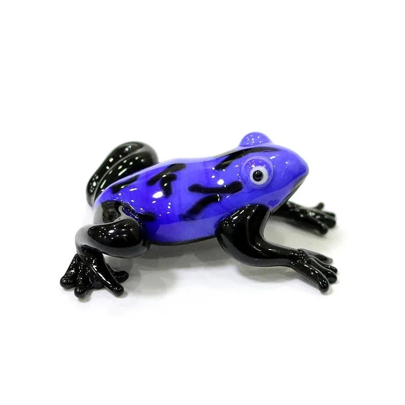 purple and black glass frog. Gifts for frog lovers