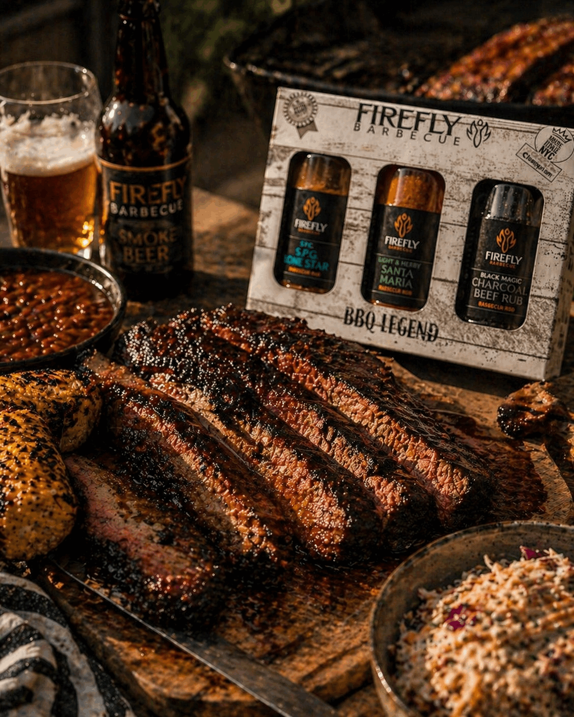 Firefly BBQ Legend - 3 Beefy BBQ Rubs Gift Box