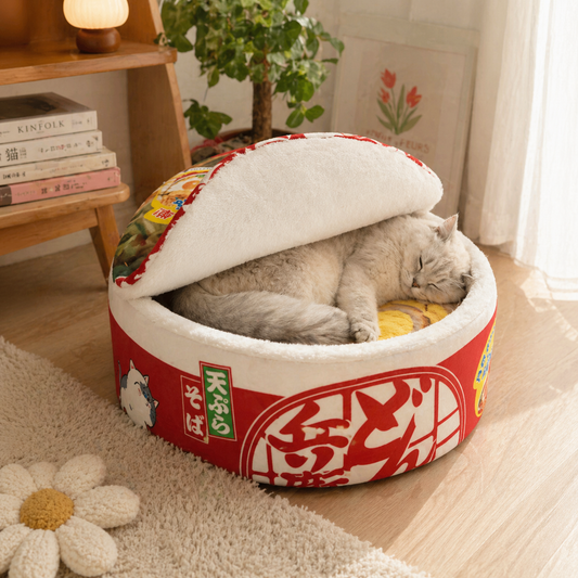 Instant Ramen Noodle Novelty Cat Bed