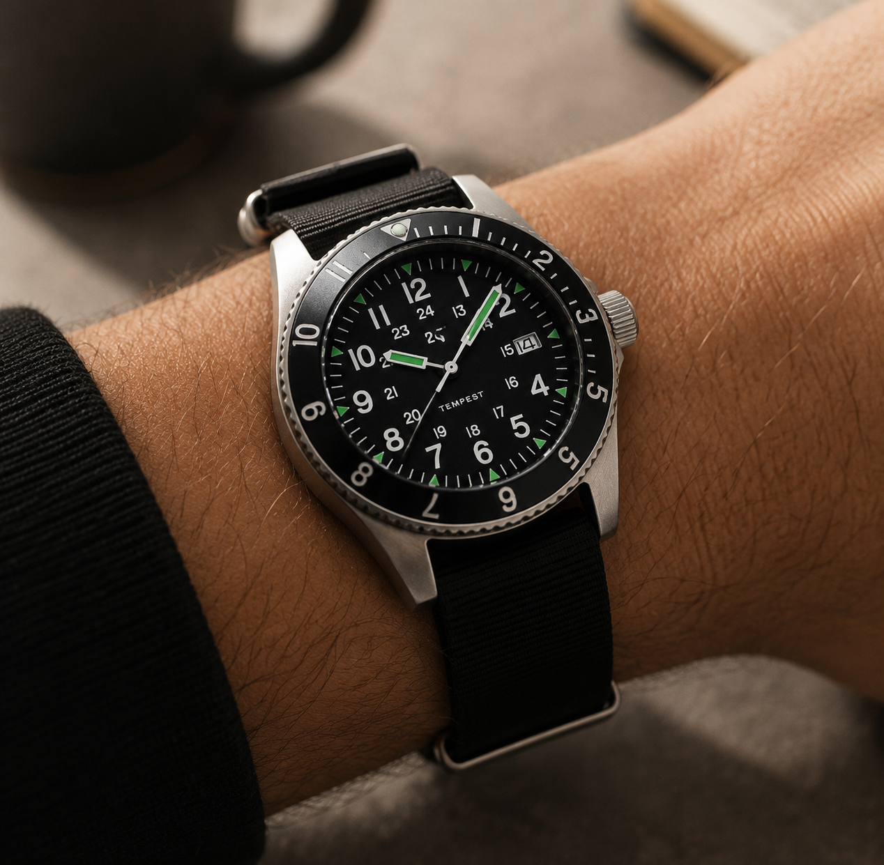 Man wearing watch close up 