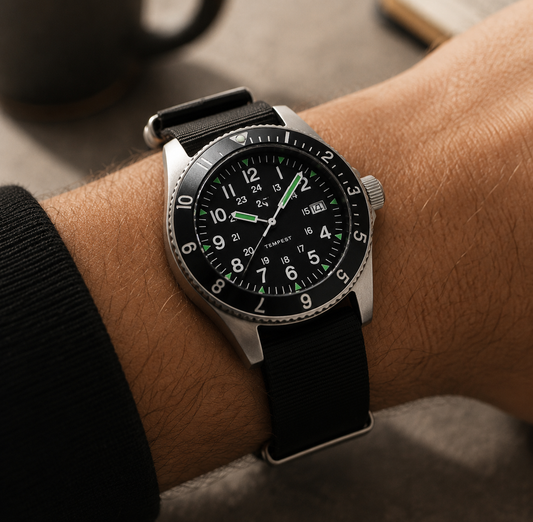 Man wearing watch close up 