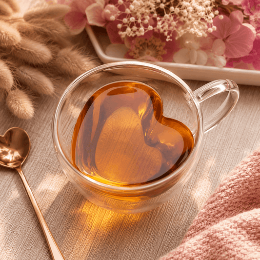 Heart Shaped Espresso Glass Coffee Mug