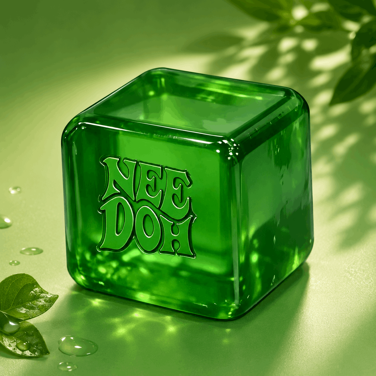 Needoh green fidget cube toy 