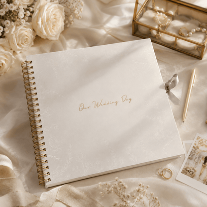 Amore Large Wedding Day Scrapbook | Elegant Wedding Memory Book & Keepsake Album