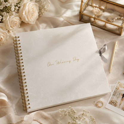Amore Large Wedding Day Scrapbook | Elegant Wedding Memory Book & Keepsake Album