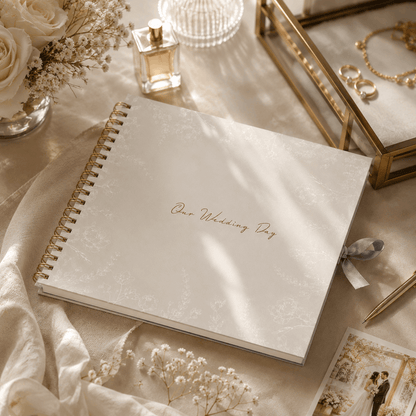 Amore Large Wedding Day Scrapbook | Elegant Wedding Memory Book & Keepsake Album