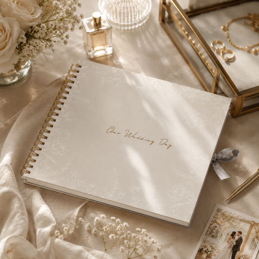 Amore Large Wedding Day Scrapbook | Elegant Wedding Memory Book & Keepsake Album