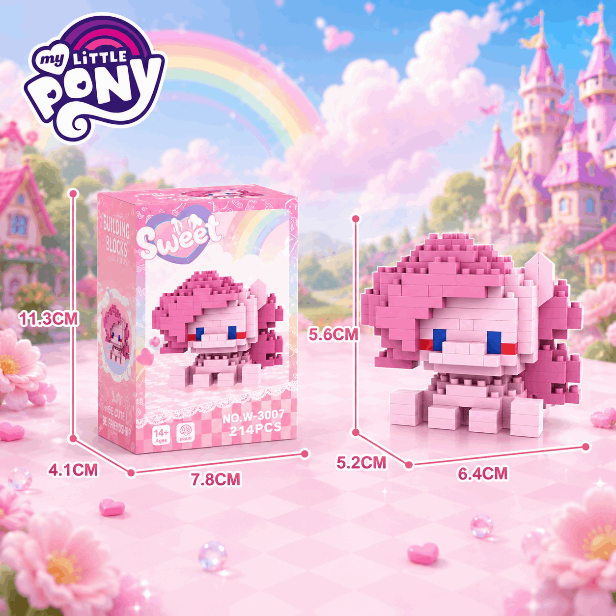 My Little Pony toy figure with packaging against a colorful background