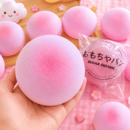 Sugar Bun Squishy Fidget Toy | Pink Slow Rise Sensory Stress Relief Toy